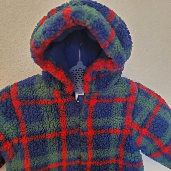 Little Me Toddler Baby Plaid Teddy Bear One Piece Sherpa Fleece Jumpsuit… - Picture 12 of 16